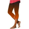 thumbnail image 1 of UAMVSH Capri Leggings for Women Gradient High Waisted Yoga Pants Casual Slim Fit Athletic Workout Cropped Pants Vacation Outfit, 1 of 6
