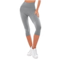 thumbnail image 1 of UAMVSH Capri Leggings for Women Lightweight Casual Elastic High Waisted Yoga Pants Soft Butt Lifting Workout Running Tights, 1 of 6