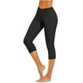thumbnail image 1 of UAMVSH Capri Leggings for Women Stretchy Skinny Yoga Workout Capris Crossover Mid Waist Gym Athletic Tight Cropped Pants, 1 of 6