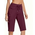thumbnail image 1 of UAMVSH Capri Pants for Women Wide Leg Stretchy Gym Yoga Sweatpants Drawstring Casual Business Dress Croppedpants with Pockets, 1 of 4