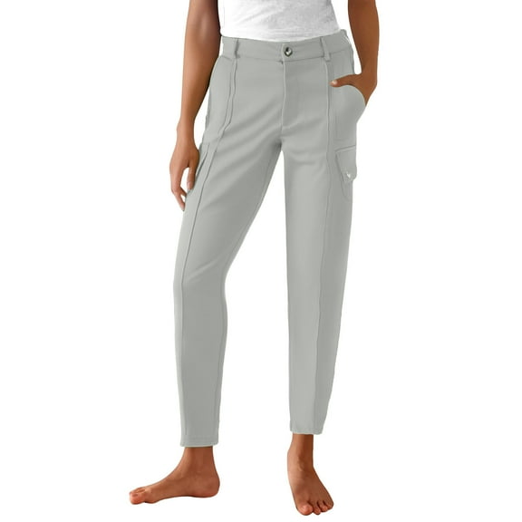 UAMVSH Cargo Pants for Women Dress Business Casual Skinny Pants with Pockets Ankle Length Yoga Stretchy Ladies Trendy Work Lounge Pants