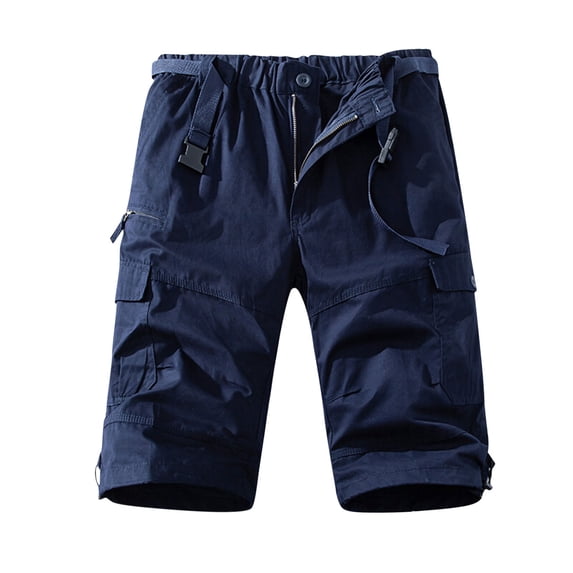 UAMVSH Cargo Shorts for Men Big and Tall Outdoor Belted Button Work Shorts Summer Casual Chino Shorts with Multi Pockets
