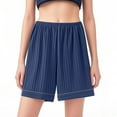 thumbnail image 1 of UAMVSH Cotton Pajama Shorts for Women Comfy Ribbed Knitted Lounge Shorts Plus Size Baggy Elastic Waist Summer Basic Sleep Pj Shorts, 1 of 5