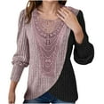 thumbnail image 1 of UAMVSH Crochet Lace Sweaters for Women Ribbed Knitted Pullover Fashion Long Sleeve Sweater Tops Cross Wrap Tunic Outfits(X-Large,Black), 1 of 6