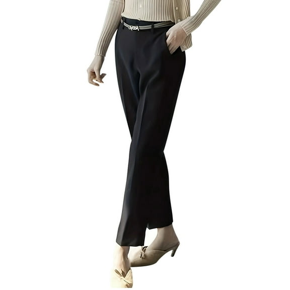 UAMVSH Dress Pants Women Business Casual Straight Leg Pants with Pockets High Waisted Work Office Trousers