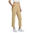 thumbnail image 1 of UAMVSH Dress Pants for Women Casual Tapered Yoga Work Stretchy Sweatpants with Pockets Comfy High Waist Business Work Pants(XX-Large,Khaki), 1 of 7