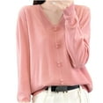 thumbnail image 1 of UAMVSH Fall Sweaters for Women Long Sleeve V Neck Tops Casual Lightweight Knit Pullover Sweater Shirts, 1 of 3