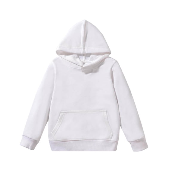UAMVSH Fashion Hoodies for Girls Fashion Kids Oversized Hooded Sweatshirts School Holiday Casual Winter Trendy Boys Clothes(5-6 Years,White)