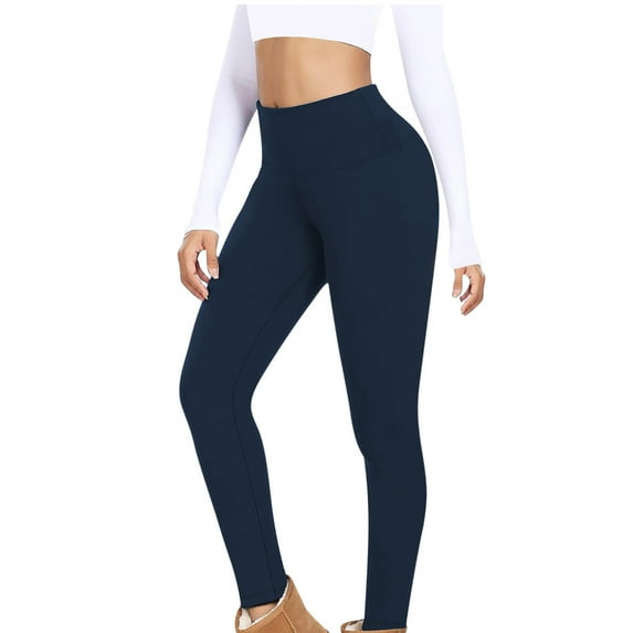 UAMVSH Fleece Lined Leggings for Women High Waisted Winter Yoga Pants Soft Thermal Warm Tight for Hiking Workout