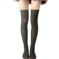 thumbnail image 1 of UAMVSH Fleece Lined Thighs Women Solid Color High Socks Warm over the Knee Stockings Thick Winter Long Leg Warmers, 1 of 4