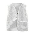 thumbnail image 1 of UAMVSH Fleece Vests for Women Plus Size Sherpa Sleeveless Jackets Button Down Casual Winter Coats Warm Outerwear with Pockets, 1 of 4