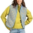 thumbnail image 1 of UAMVSH Fuzzy Fleece Vests for Women Fashion Plaid Sleeveless Warm Waistcoats Fall Winter Lightweight Zip up Sherpa Gilet Jackets(Small,Sky Blue), 1 of 7