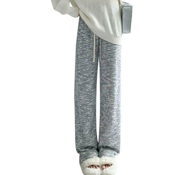 UAMVSH Fuzzy Pajama Pants for Women Warm Comfy Lounge Pants Soft Fleece Pjs Trouser Sleepwear Bottoms