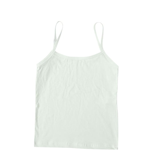 UAMVSH Girls Undershirts Summer Sleeveless Camisole Breathable Casual Square Neck Cami Tank Tops for Kids with Spaghetti Straps
