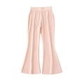 thumbnail image 1 of UAMVSH High Waisted Flared Leggings for Girls Soft Lightweight Stretchy Bootcut Pants Spring Fall Outdoor Athletic Casual Pants(3-4 Years,Pink), 1 of 7