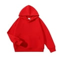 thumbnail image 1 of UAMVSH Hoodie for Kids Casual Long Sleeve Drawstring Classic Hooded Sweatshirts with Pockets Soft Oversized Girls Boys Pullover Tops(3-4Years,Red), 1 of 3