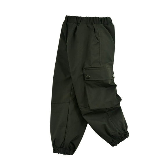 UAMVSH Kids Boys Girls Jogger Pants Soft Winter Fleece Lined Sweatpants Casual Thermal Athletic Cargo Pants with Pockets(4-5Years,Black)