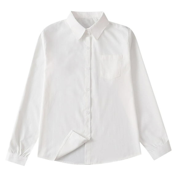 UAMVSH Kids Boys Solid Dress Shirt Casual Long Sleeve Lapel Button down Formal Shirt Lightweight Dressy Tops with Chest Pockets(10-12 Years,Beige)