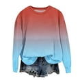 thumbnail image 1 of UAMVSH Kids Fashion Gradient Color Sweatshirts Oversized Long Sleeve Crew Neck Tops Soft Fall Boys Girls Pullover Shirts(1-2 Years,Wine), 1 of 6