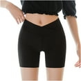 thumbnail image 1 of UAMVSH Leggings for Women Plus Size Skinny Ribbed Soft Legging Shorts High Waist Stretch Yoga Work out Slip Biker Shorts, 1 of 5