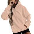 thumbnail image 1 of UAMVSH Long Sleeve Pullover Hoodie for Women Classic Solid Color Long Sleeve Hooded Sweatshirts with Pockets Casual Drawstring Tops(Small,Khaki 2), 1 of 4