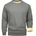 thumbnail image 1 of UAMVSH Men Sherpa Lined Sweatshirts Plus Size Thicken Fleece Long Sleeve Pullover Tops Comfy Warm Winter Crew Neck Tops(XX-Large,Dark Gray), 1 of 6