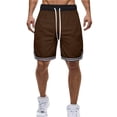 thumbnail image 1 of UAMVSH Men's Basketball Shorts Color Block Fitness Workout Shorts Breathable Elastic Waist Baggy Athletic Shorts with Drawstring, 1 of 3