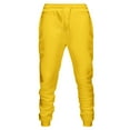 thumbnail image 1 of UAMVSH Men's Casual Jogger Pants Drawstring Classic Fit Stretch Athletic Pants Comfy Running Outdoor Workout Pockets Sweatpants(X-Large,Yellow), 1 of 3