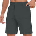 thumbnail image 1 of UAMVSH Men's Casual Shorts Summer Work Dress Shorts Lightweight Button Elastic Waist Golf Cargo Shorts with Pockets, 1 of 6