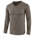 thumbnail image 1 of UAMVSH Men's Long Sleeve Raglan Shirts Soft Lightweight V-Neck Running Workout T-Shirts Trendy Baseball Athletic Pullover Tops(3X-Large,Khaki), 1 of 5