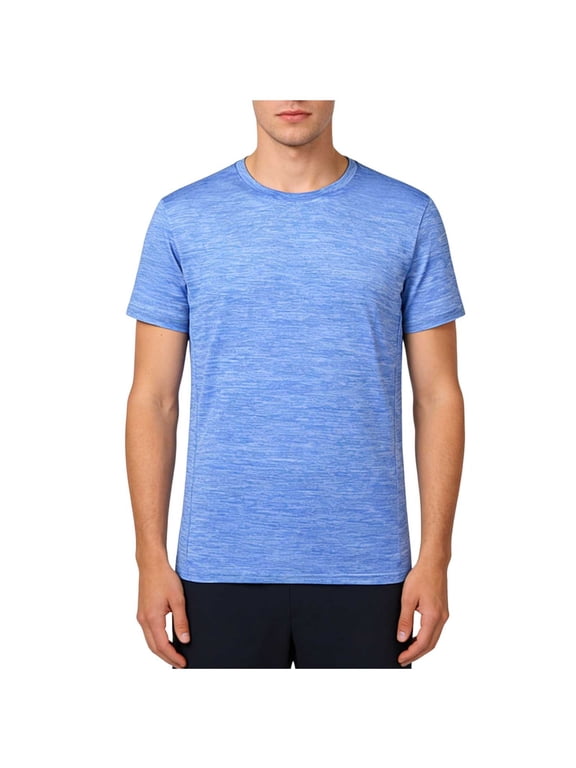 Men's Quick Dry Workout Shirts Breathable Short Sleeve Performance T-Shirt Moisture Wicking Crewneck Running Tee for Big and Tall