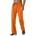 thumbnail image 1 of UAMVSH Men's Straight Leg Sweatpants Loose Fit Lightweight Athletic Running Pants with Pockets Casual Drawstring Basic Track Pants(X-Large,Orange), 1 of 7