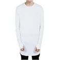 thumbnail image 1 of UAMVSH Men's Thumb Hole Long Sleeve Shirt Loose Fit Lightweight Longline Tops Outdoor Running Hiking Workout Tee Shirts(Medium,White), 1 of 5