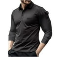 thumbnail image 1 of UAMVSH Mens Cargo Shirts Casual Long Sleeve Button Lapel Neck Shirts Regular Fit Outdoor Hiking Athletic Workwear Tops with Pockets(Small,Black), 1 of 5