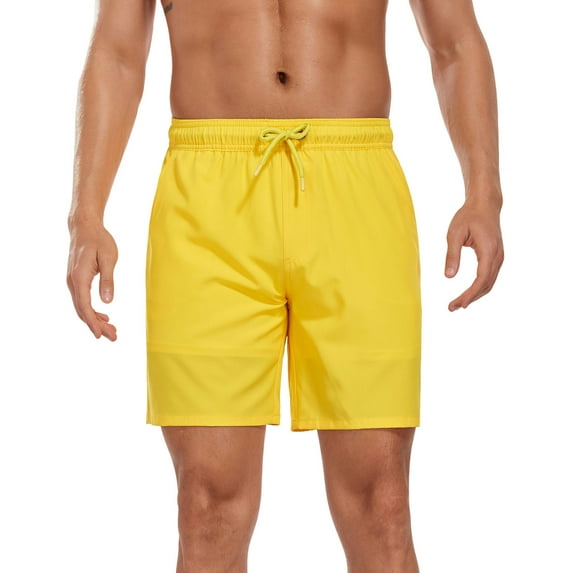 UAMVSH Mens Casual Shorts with Multi Pockets Drawstring Elastic Waist Workout Shorts Quick Dry Summer Beach Shorts