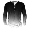 thumbnail image 1 of UAMVSH Mens Gradient Henley Neck Shirts Fashion Long Sleeve T-Shirts Casual Button down Vacation Tops Slim Fit Muscle Pullover(3X-Large,Multicolor 2), 1 of 4