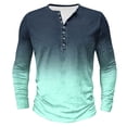 thumbnail image 1 of UAMVSH Mens Gradient Henley Neck Shirts Fashion Long Sleeve T-Shirts Casual Button down Vacation Tops Slim Fit Muscle Pullover(5X-Large,Multicolor 1), 1 of 4