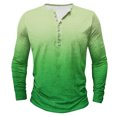 thumbnail image 1 of UAMVSH Mens Gradient Henley Neck Shirts Fashion Long Sleeve T-Shirts Casual Button down Vacation Tops Slim Fit Muscle Pullover(Small,Multicolor 6), 1 of 4