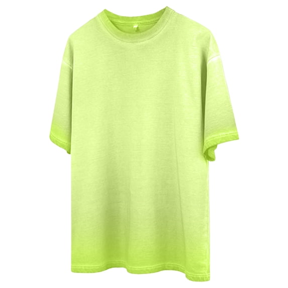 UAMVSH Mens Oversized T Shirts Vintage Gradient Short Sleeve Crewneck Tops Streetwear Casual Loose Summer Basic Tees