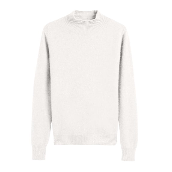 UAMVSH Mock Neck Tops for Women Soft Lightweight Basic Knitted Pullover Sweater Fall Outfits Casual Warm Long Sleeve Shirts