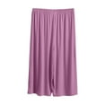 thumbnail image 1 of UAMVSH Modal Pajama Capris for Women Slack Palazzo Plus Size Lounge Capri Pants Basic Wide Leg Elastic Waist Summer Sleep Cropped Pants, 1 of 5