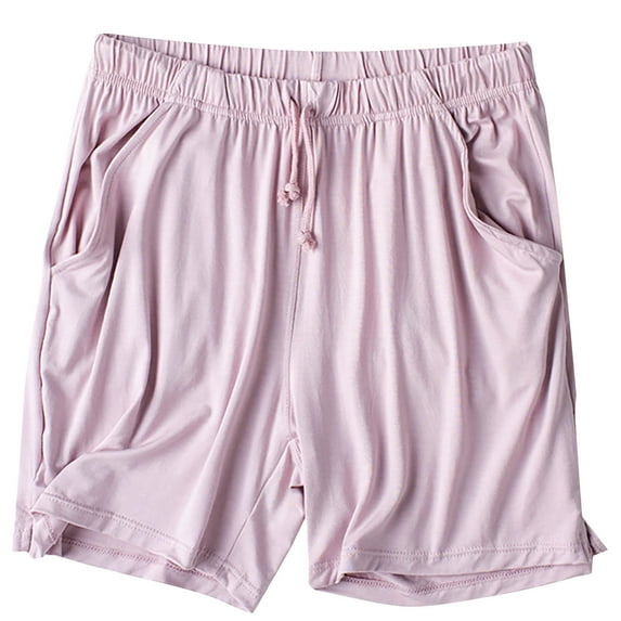 UAMVSH Modal Pajama Shorts for Women Basic Loose Fit Lounge Shorts Soft Elastic Waist Drawstring Pj Bottoms Summer Thin Sleep Shorts