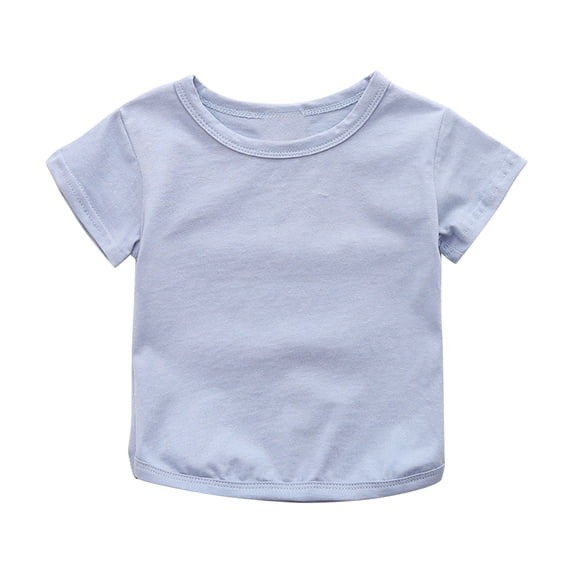 UAMVSH Newborn Baby Girls T Shirts Fashion Cute Crewneck Short Sleeve Tops Toddler Cotton Casual Soft Summer Basic Tees
