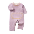 thumbnail image 1 of UAMVSH Newborn Baby Onesies Infant Color Block Long Sleeve Romper Brushed Warm Crewneck Jumpsuit Fall Winter Clothes 0-2Y, 1 of 3