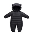 thumbnail image 1 of UAMVSH Newborn Baby Snowsuit with Cute Ears Infant Boys Girls Double Zipper Hooded Romper Jumpsuit Long Sleeve Puffer Winter Outwear Coat, 1 of 7