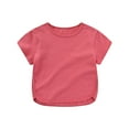 thumbnail image 1 of UAMVSH Newborn Baby T Shirts Cute Short Sleeve Tops Unisex Todder Comfy Crewneck Basic Tees Lightweight Summer Clothes, 1 of 7