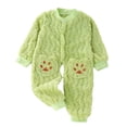 thumbnail image 1 of UAMVSH Newborn Winter Clothes Baby Boy Girl Jumpsuit Fleece Sherpa Thick Romper Infant Button Long Sleeve Onesies with Pockets, 1 of 7