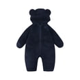 thumbnail image 1 of UAMVSH Newborn Winter Clothes Baby Fleece Jumpsuits Infant Ears Long Sleeve Onesies Hooded Romper Warm Zipper Coat for Boys Girls, 1 of 6