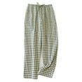 thumbnail image 1 of UAMVSH Pajama Pants for Women Drawstring Sleep Bottoms Loungewear Plaid Stretch Comfy Pjs Lounge Pants, 1 of 3