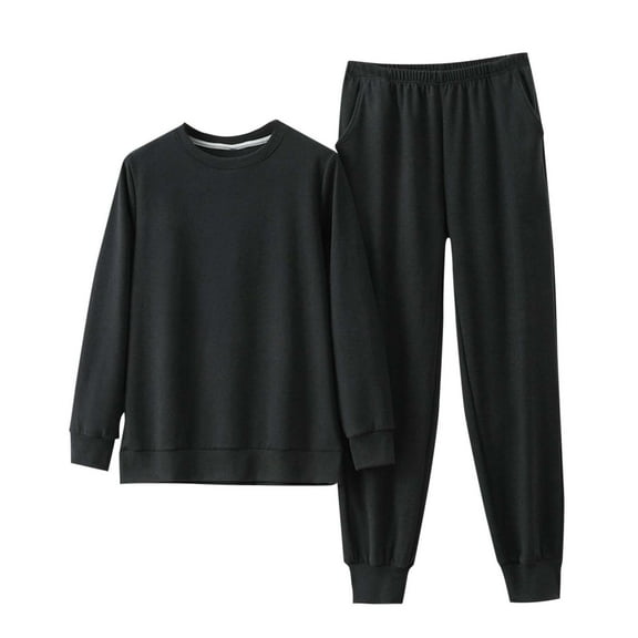 UAMVSH Pajama Sets Womens Long Sleeve Lounge Sets Comfy Loungewear Long Sleeve Top Cinch Bottom Pants Sleepwear